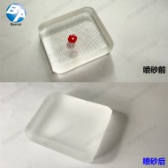 亞克力噴砂（濕式噴砂效果）